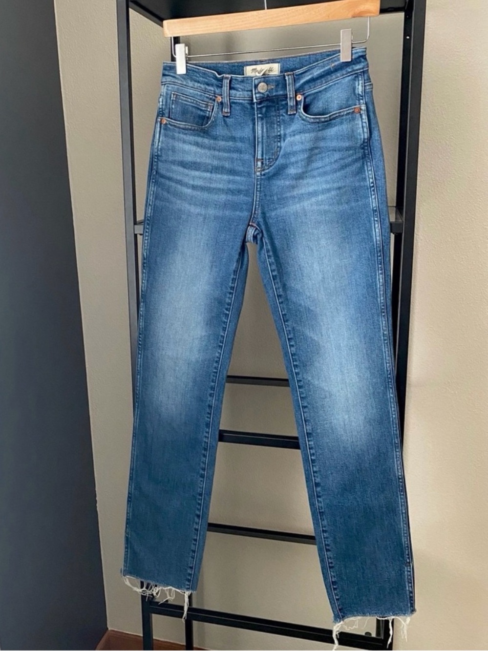 Madewell Stovepipe Ankle Slit Jeans